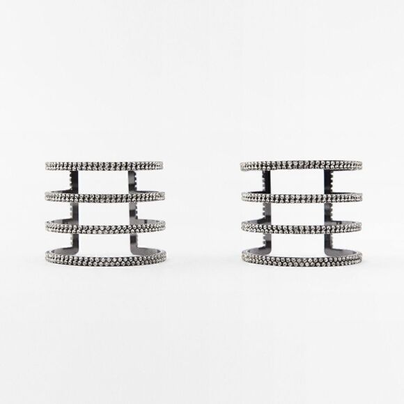 ZARA JEWEL RHINESTONE BRACELETS PACK OF TWO - Picture 5 of 6